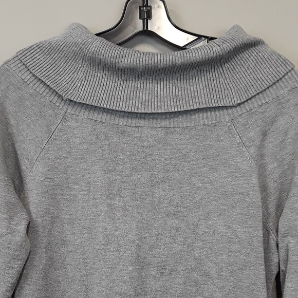 Guess Gray Zipper hem detail Cowl Neck Sweater - Picture 8 of 8